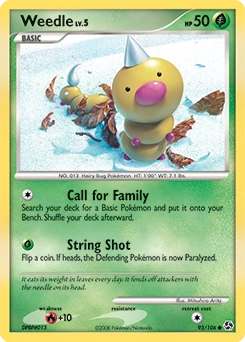 Weedle Pokémon card, number 93