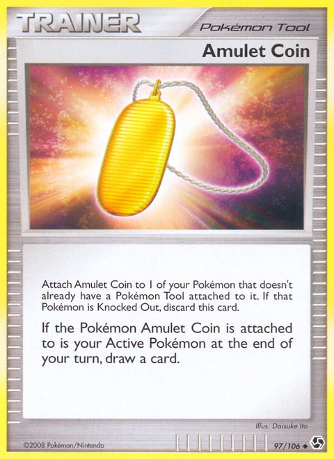 Amulet Coin Pokémon card from Great Encounters, number 97 (Standard print)