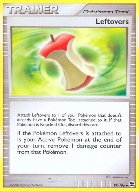 Leftovers Pokémon card from Great Encounters, number 99 (Standard print)