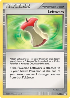 Leftovers Pokémon card, number 99