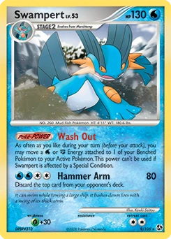Swampert Pokémon card, number 9