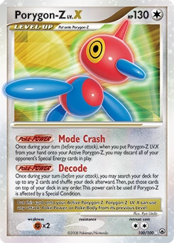 Porygon-Z LV.X Pokémon card, number 100