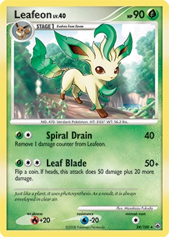 Leafeon Pokémon card, number 24