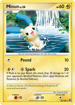 Minun Pokémon card, number 25