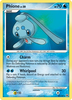 Phione Pokémon card, number 27