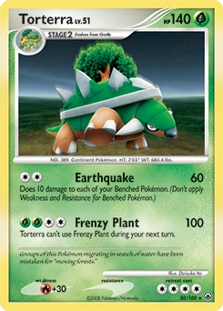 Torterra Pokémon card, number 30