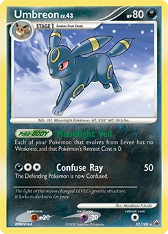 Umbreon Pokémon card, number 32