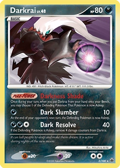Darkrai Pokémon card, number 3