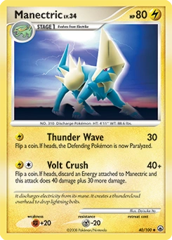Manectric Pokémon card, number 40