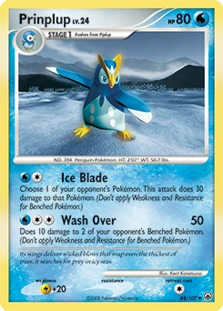 Prinplup Pokémon card, number 44