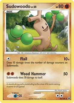 Sudowoodo Pokémon card, number 48