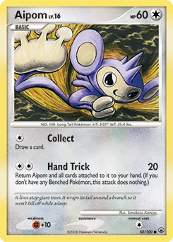 Aipom Pokémon card, number 50
