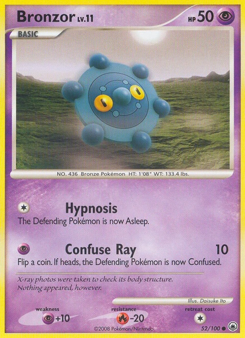 Bronzor Pokémon card from Majestic Dawn, number 52 (Standard print)