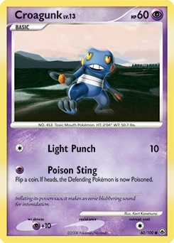 Croagunk Pokémon card, number 60