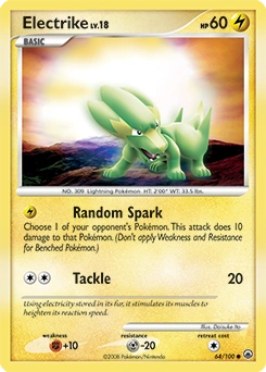 Electrike Pokémon card, number 64