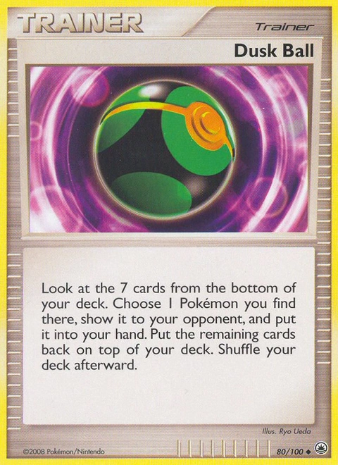 Dusk Ball Pokémon card from Majestic Dawn, number 80 (Standard print)
