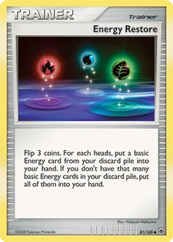 Energy Restore Pokémon card, number 81