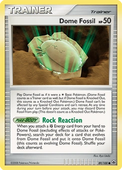 Dome Fossil Pokémon card, number 89