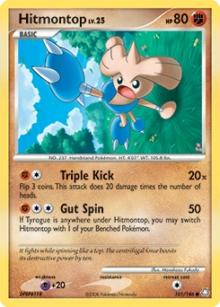 Hitmontop Pokémon card, number 101