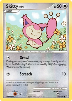 Skitty Pokémon card, number 119