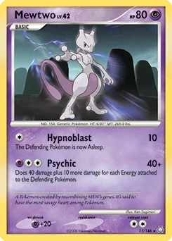 Mewtwo Pokémon card, number 11