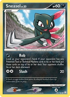 Sneasel Pokémon card, number 120