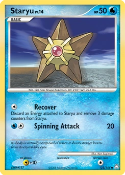 Staryu Pokémon card, number 122