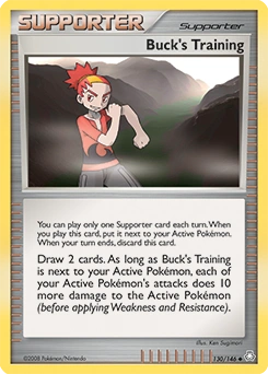 Buck's Training Pokémon card, number 130