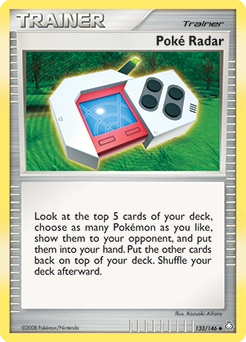 Poké Radar Pokémon card, number 133