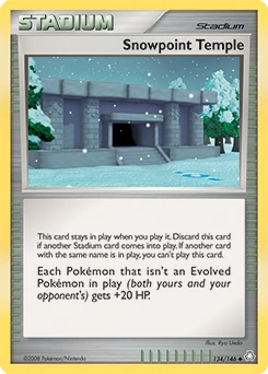 Snowpoint Temple Pokémon card, number 134