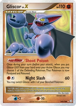 Gliscor LV.X Pokémon card, number 141