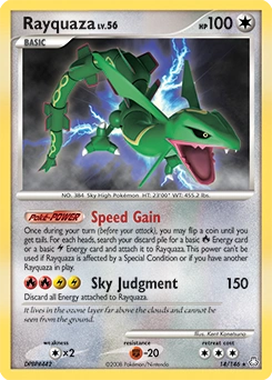 Rayquaza Pokémon card, number 14