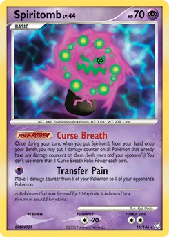 Spiritomb Pokémon card, number 16