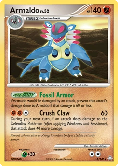 Armaldo Pokémon card, number 18