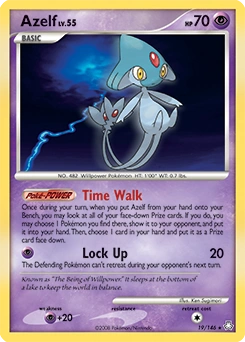 Azelf Pokémon card, number 19