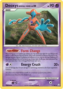 Deoxys Normal Forme Pokémon card, number 1