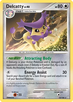 Delcatty Pokémon card, number 23