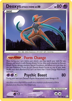 Deoxys Attack Forme Pokémon card, number 24