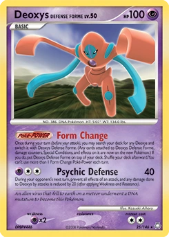 Deoxys Defense Forme Pokémon card, number 25