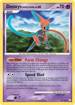 Deoxys Speed Forme Pokémon card, number 26