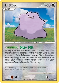 Ditto Pokémon card, number 27