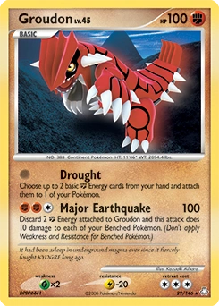 Groudon Pokémon card, number 29