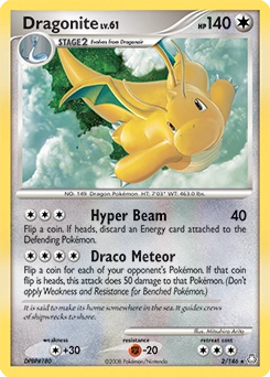 Dragonite Pokémon card, number 2