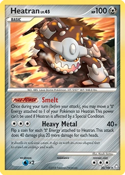 Heatran Pokémon card, number 30