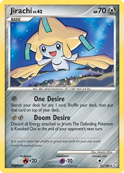 Jirachi Pokémon card, number 31
