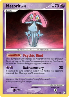 Mesprit Pokémon card, number 34
