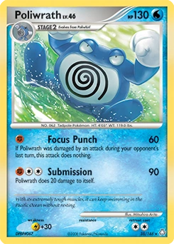 Poliwrath Pokémon card, number 35