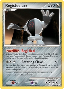 Registeel Pokémon card, number 39