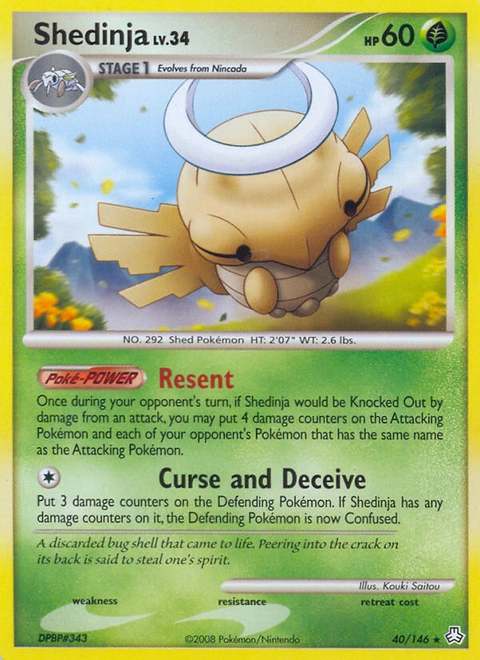 Shedinja Pokémon card from Legends Awakened, number 40 (Standard print)