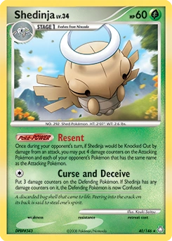 Shedinja Pokémon card, number 40